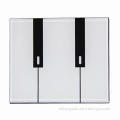 Z-wave 2-gang Smart Touch Panel for Smart Home System with Crystal Glass Piano Key Feature